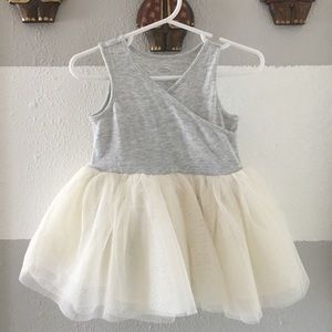 Old Navy Grey Short Sleeve Tulle Dress | 3-6 Mos